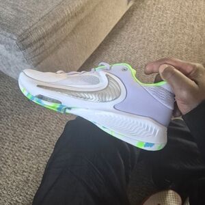 Yeti White and Neon Green Sneakers